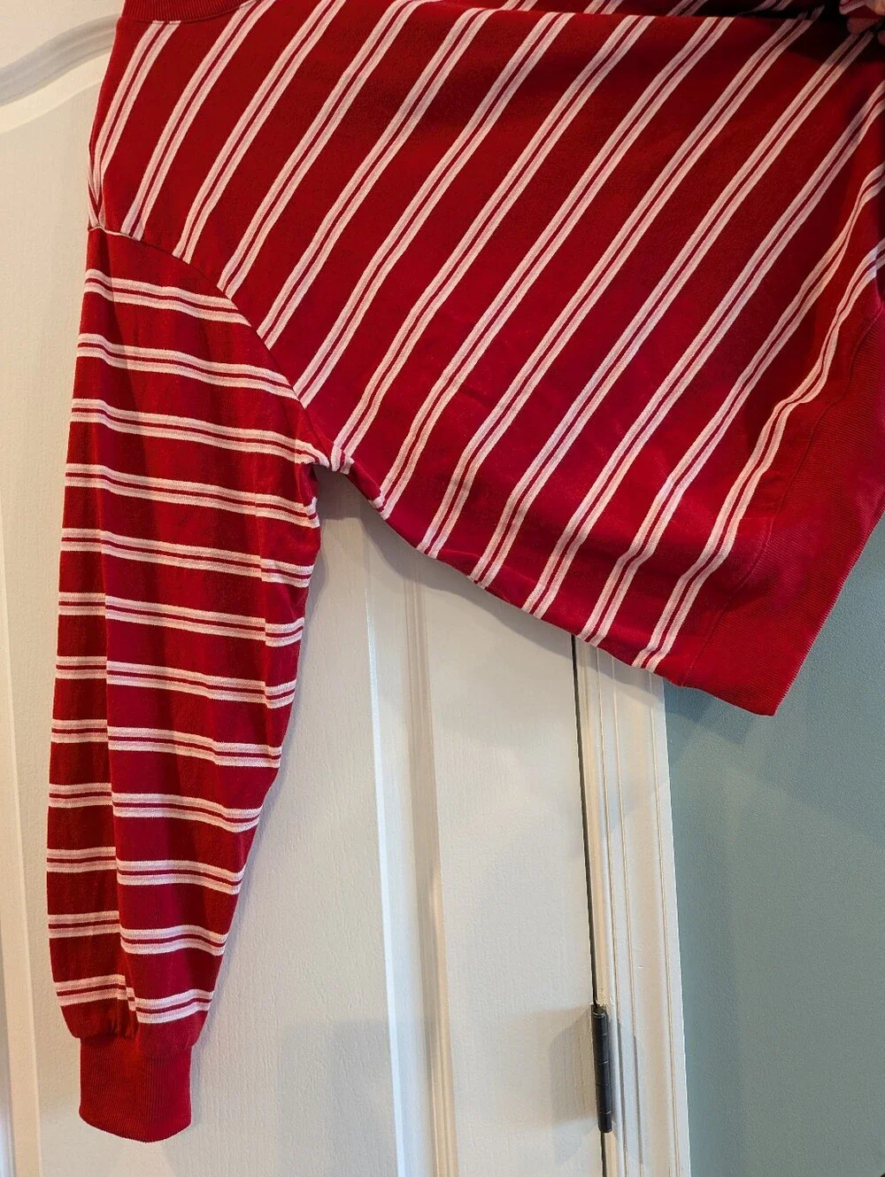 Parke Set Mockneck Sweatshirt & Pants Valentine’s Day Amour Stripes Sz L/XL & S